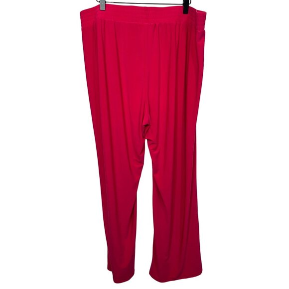 Ellen Weaver Plus Size 3X Pink Pull On Wide Leg Pants - Picture 2 of 11